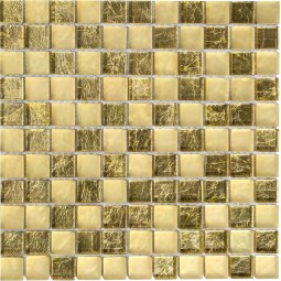 PIX708 Стеклянная фольгированная мозаика PIXEL 300x300 мм