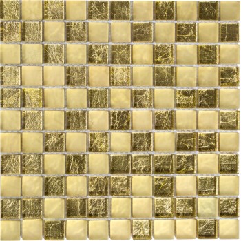 PIX708 Стеклянная фольгированная мозаика PIXEL 300x300 мм