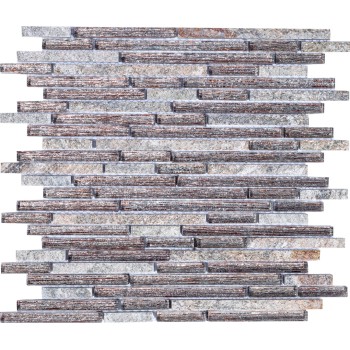 PIX726 Мозаика из мрамора и стекла PIXEL 286x300 мм
