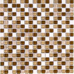 PIX737 Мозаика из мрамора и стекла PIXEL 300x300 мм