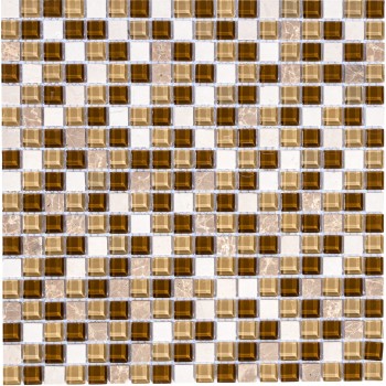 PIX737 Мозаика из мрамора и стекла PIXEL 300x300 мм
