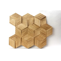 hexo3k60-1 Деревянная 3D мозаика Geometrica 360x312 мм
