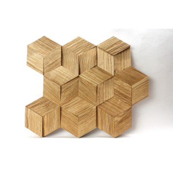 hexo3k60-1 Деревянная 3D мозаика Geometrica 360x312 мм