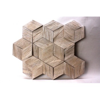 hexo3k60-2 Деревянная 3D мозаика Geometrica 360x312 мм