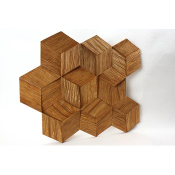 hexo3k60-5 Деревянная 3D мозаика Geometrica 360x312 мм