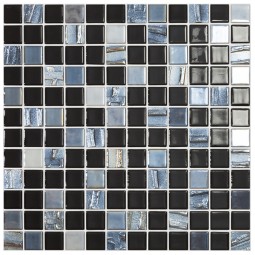 Astra Black Стеклянная мозаика Старопетровское 317x317 мм
