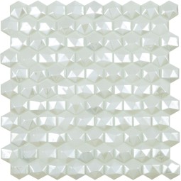 Hex Diamond № 350D Стеклянная мозаика Старопетровское 317x307 мм