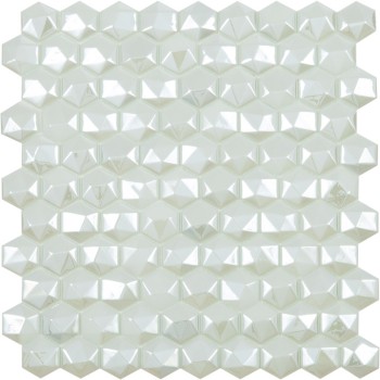 Hex Diamond № 350D Стеклянная мозаика Старопетровское 317x307 мм