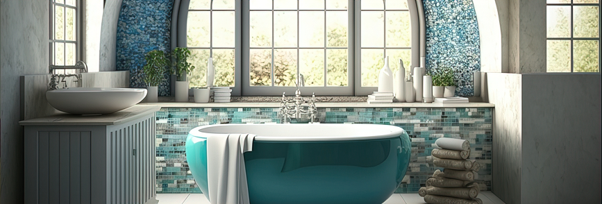 Мозаика - готовое решение для отделки ванной комнаты