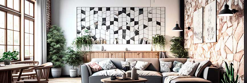 Мозаика для гостиной: какой материал выбрать?